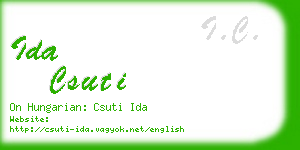 ida csuti business card